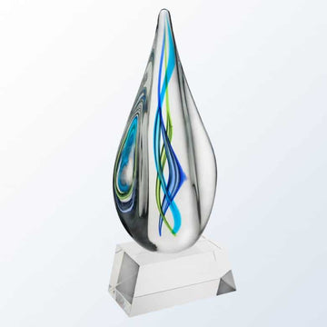 art glass, art glass crystal awards, custom crystal awards, custom awards, abstract awards